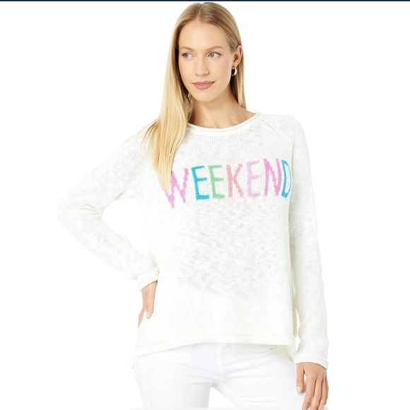 Lilly Pulitzer Danette Weekend Sweater Womens Size XS White - Picture 1 of 13